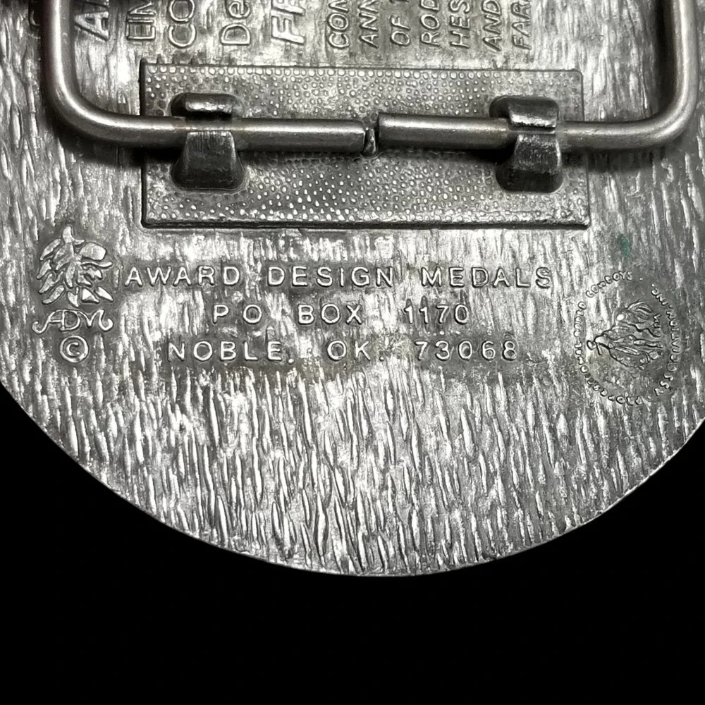 1989 Hesston National‎ Finals Rodeo NFR Belt Buckle Fred Fellows Vintage Western